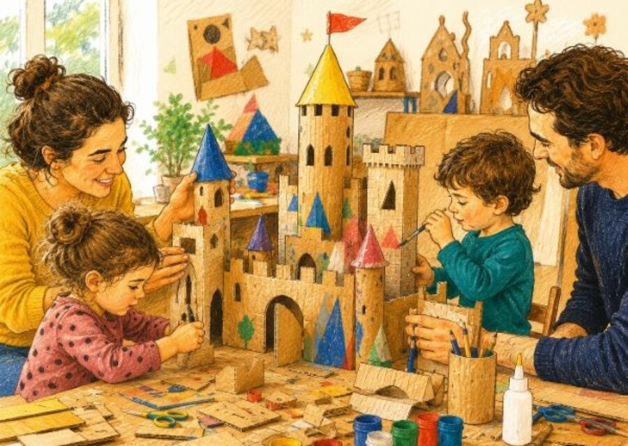 Illustration de l'atelier construis moi un chateau