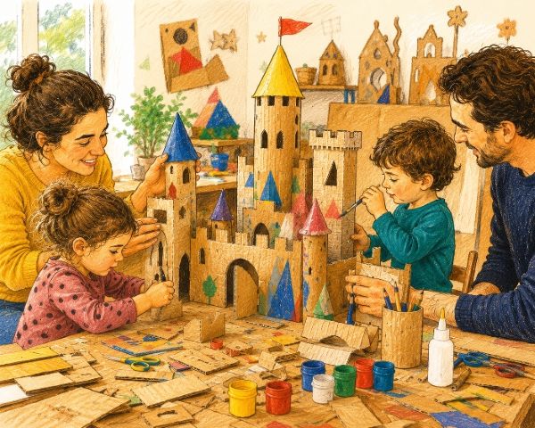 Illustration de l'atelier construis moi un chateau
